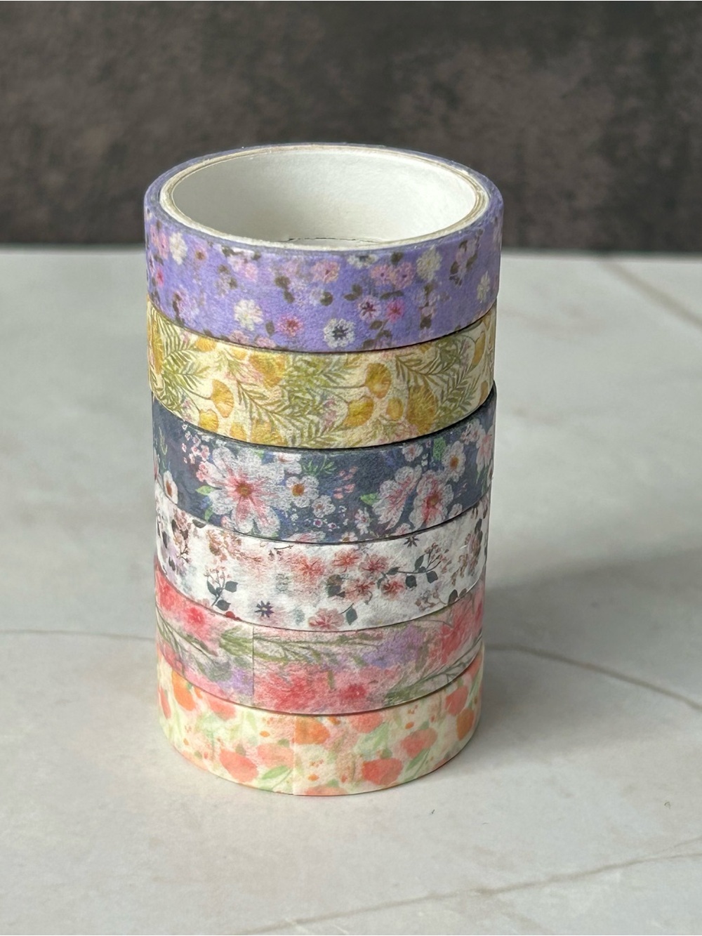 Floral Decorative Washi Tape Set - Multicolor